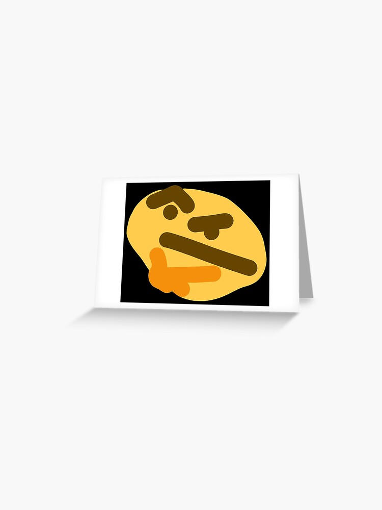 Thinking emoji meme (small) | Greeting Card