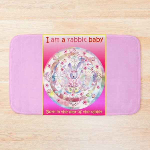 Item preview, I am a Rabbit Baby on a pastel pink background.  designed and sold by DefaultOneWorld.