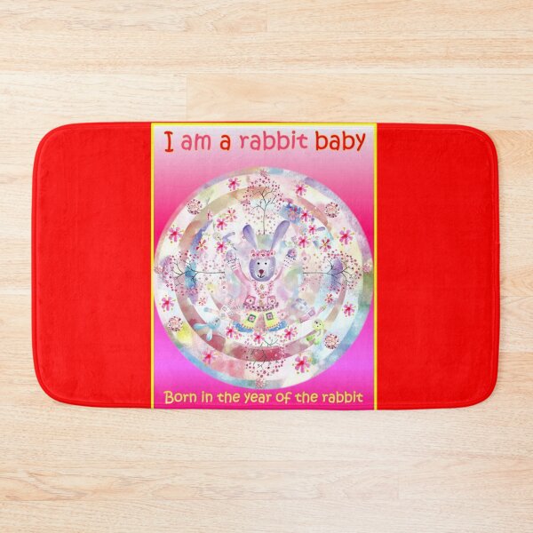Item preview, I am a Rabbit Baby on a red background.  designed and sold by DefaultOneWorld.