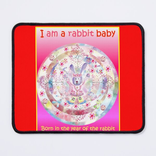 Item preview, I am a Rabbit Baby on a red background.  designed and sold by DefaultOneWorld.