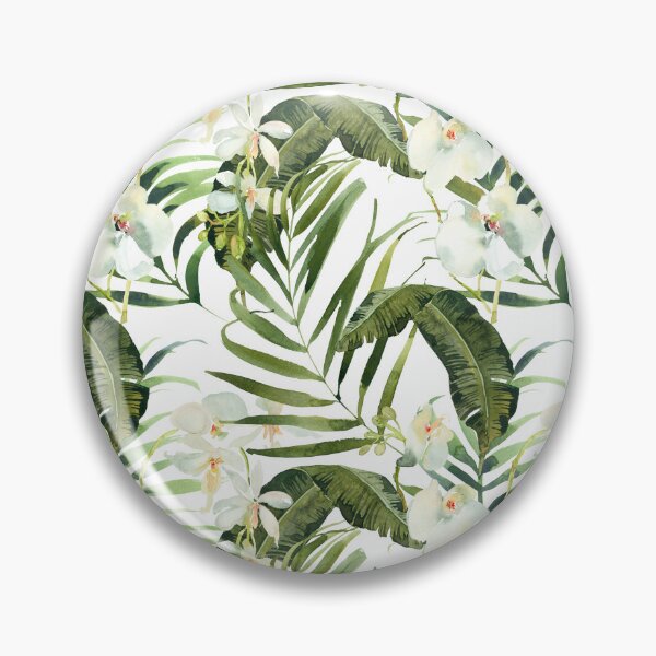 Item preview, White Orchid Flowers Pattern designed and sold by WildAliceArt.