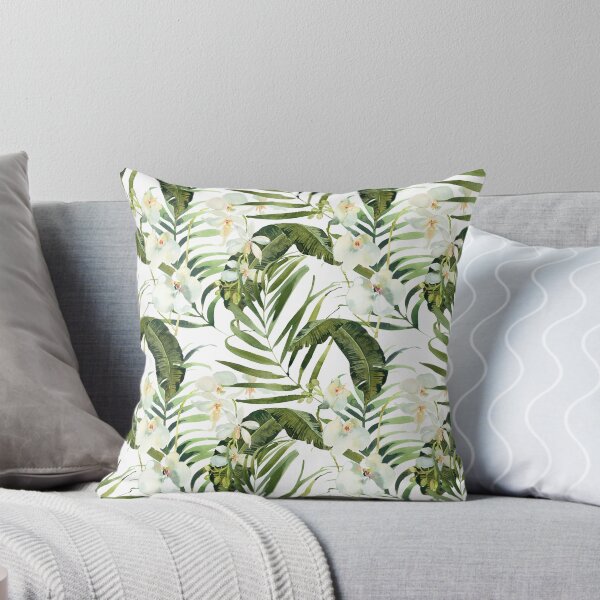 Item preview, White Orchid Flowers Pattern designed and sold by WildAliceArt.
