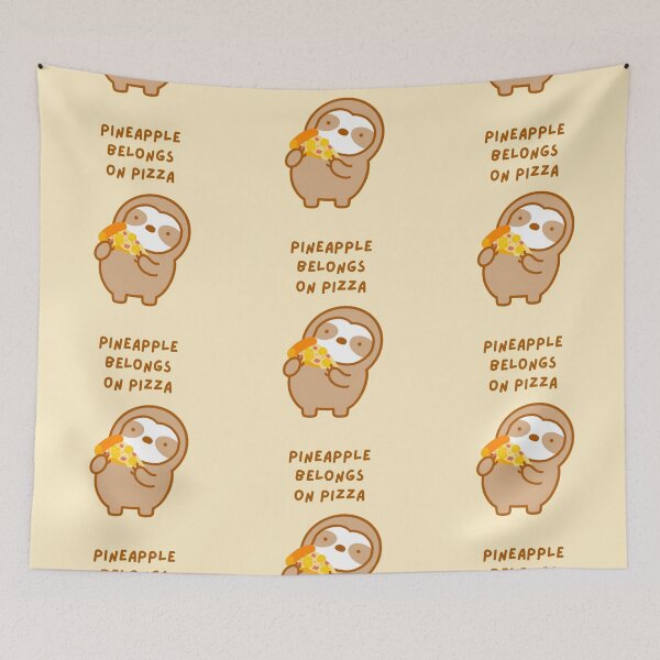 Item preview, Pineapple Belongs On Pizza Sloth designed and sold by theslothinme.