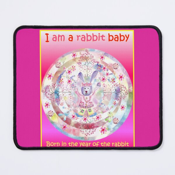 Item preview, I am a Rabbit Baby on a hot pink background.  designed and sold by DefaultOneWorld.