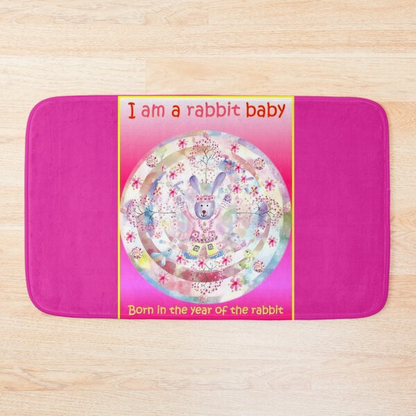 Item preview, I am a Rabbit Baby on a hot pink background.  designed and sold by DefaultOneWorld.