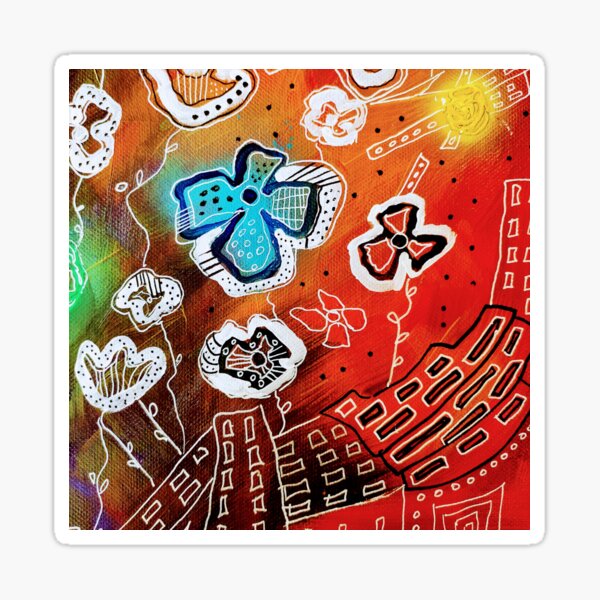 the pale flower Sticker