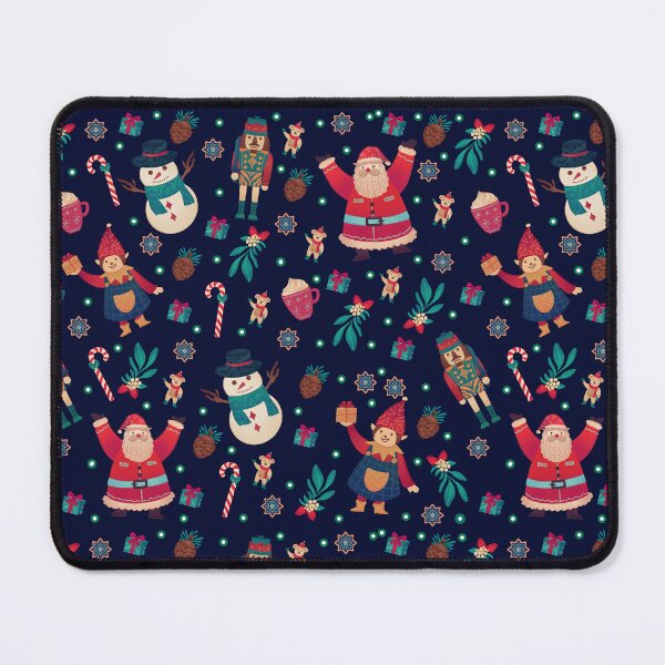 Item preview, Colorful Christmas, beautiful illustration full of Christmas characters like Santa Claus, elves, plush toys, nutcrackers and Christmas tree stars. designed and sold by Malogue.