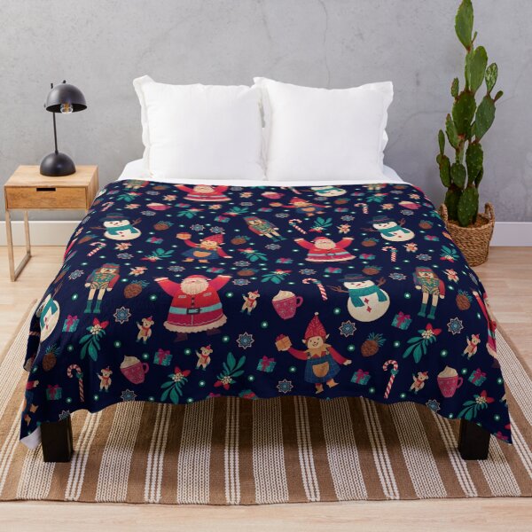 Item preview, Colorful Christmas, beautiful illustration full of Christmas characters like Santa Claus, elves, plush toys, nutcrackers and Christmas tree stars. designed and sold by Malogue.