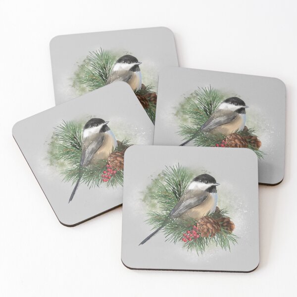 Item preview, Chickadee Christmas 3 designed and sold by The Willow Of  Rain City.