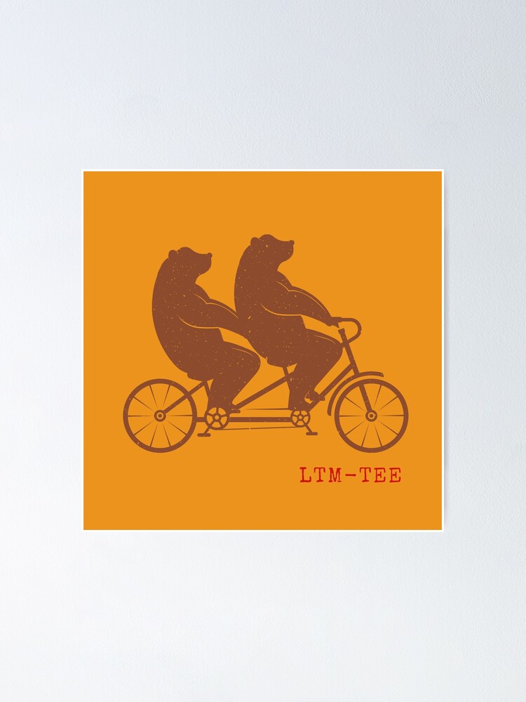 leje Joke billede Two Bears Ride Bicycle" Poster for Sale by LTM-tee | Redbubble