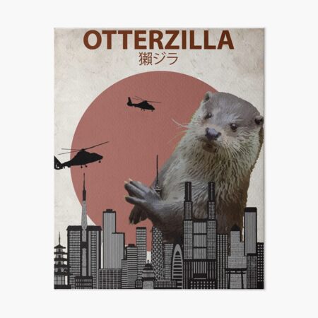 Otterzilla - Giant Otter Monster Art Board Print
