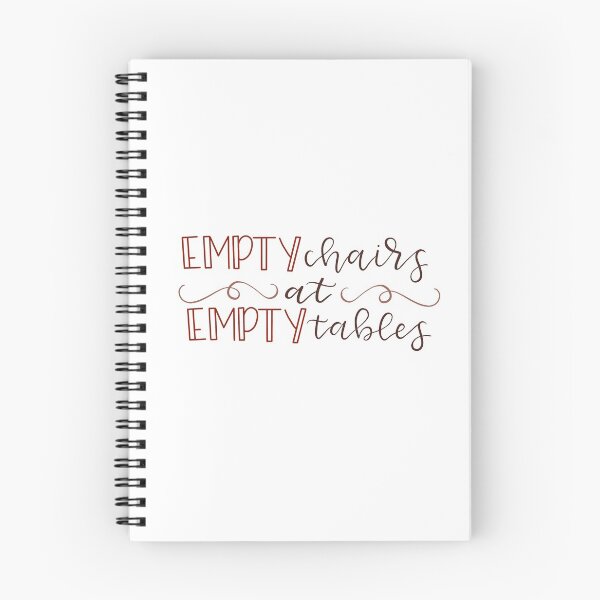 Item preview, Les Misérables: Empty Chairs at Empty Tables  designed and sold by amwlettering.