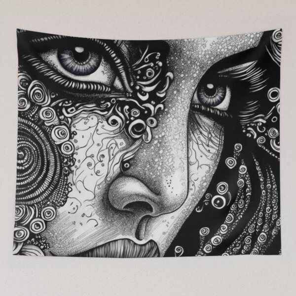 Item preview, Zentangle beauty (1/4) designed and sold by sabantha.