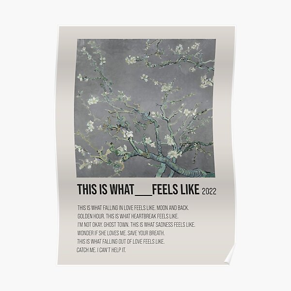 this is what ____ feels like | jvke | aesthetic minimalist poster Poster