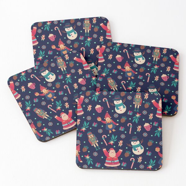 Item preview, Colorful Christmas, beautiful illustration full of Christmas characters like Santa Claus, elves, plush toys, nutcrackers and Christmas tree stars. designed and sold by Malogue.