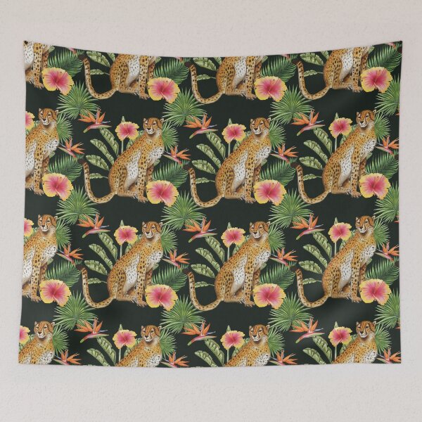 Item preview, Tropical pattern cheetah designed and sold by Marga Hogenhuis-Flokstra.