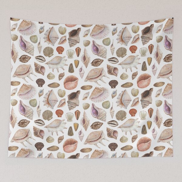 Item preview, Watercolor Ocean Sea Shells Tropical Nautical Design designed and sold by * Jennadesigns.