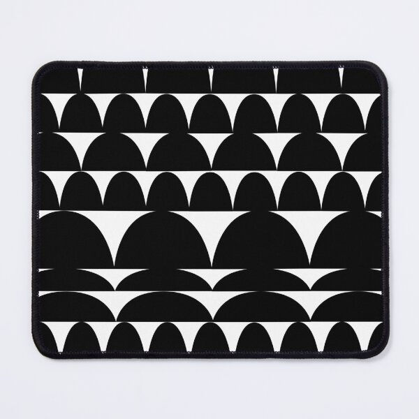 Item preview, black and white seamless pattern with shapes designed and sold by UnloveToy10.