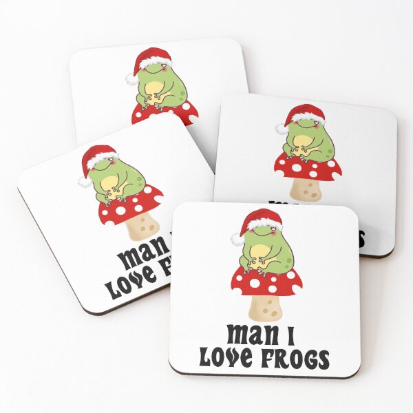 Item preview, Frog holding flower as Christmas Approaching, Man I love Frogs designed and sold by moderncrazeshop.
