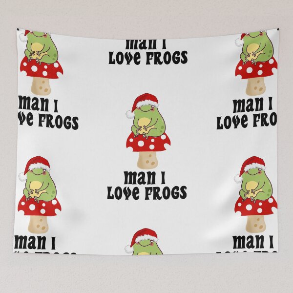 Item preview, Frog holding flower as Christmas Approaching, Man I love Frogs designed and sold by moderncrazeshop.