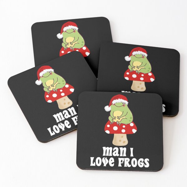 Item preview, Frog holding flower as Christmas Approaching, Man I love Frogs designed and sold by moderncrazeshop.