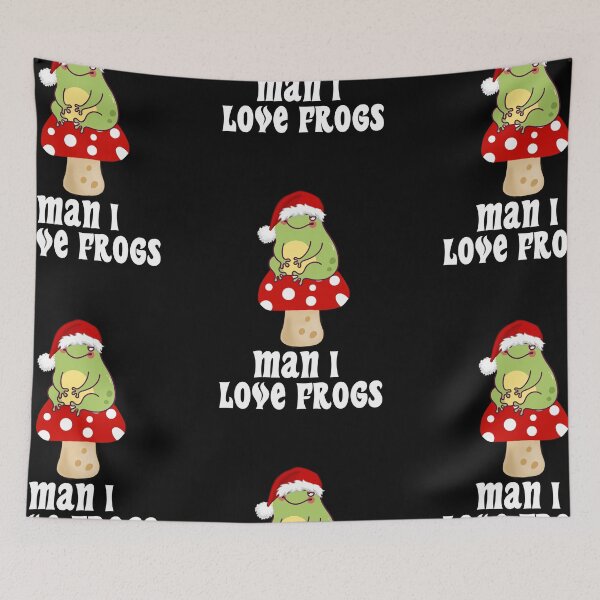 Item preview, Frog holding flower as Christmas Approaching, Man I love Frogs designed and sold by moderncrazeshop.