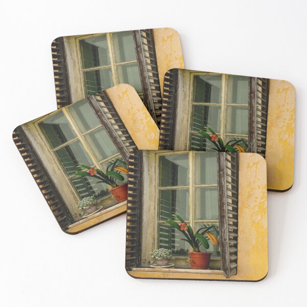 Item preview, Yellow Window with Flowers Photography designed and sold by Inspirely.