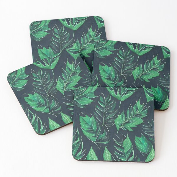 Item preview, Dark tropical green leaf patter #5 designed and sold by supeart.