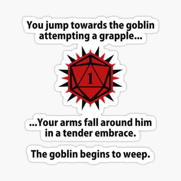 Item preview, Goblin Hug (Natural 1 Series) / Dungeons & Dragons Inspired Design designed and sold by enduratrum.