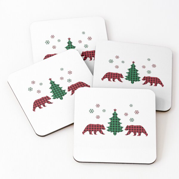 Item preview, Christmas Buffalo Plaid Bears and Tree  designed and sold by BeansHotTees.