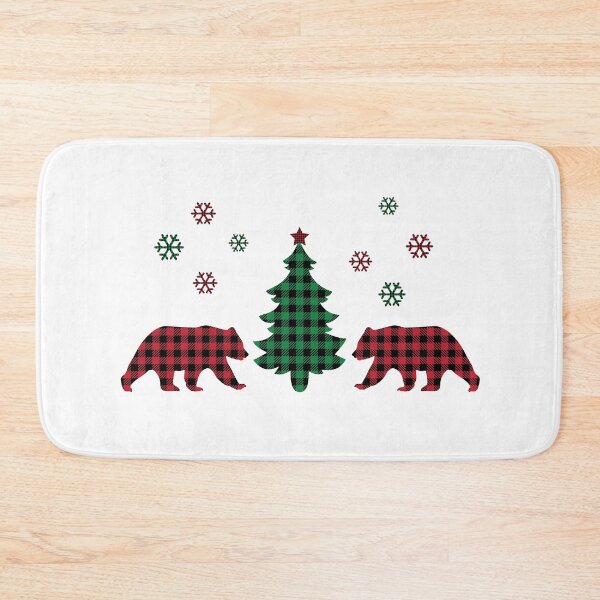 Artikelvorschau, Weihnachtsbüffel-karierte Bären und Baum entworfen und verkauft von BeansHotTees.