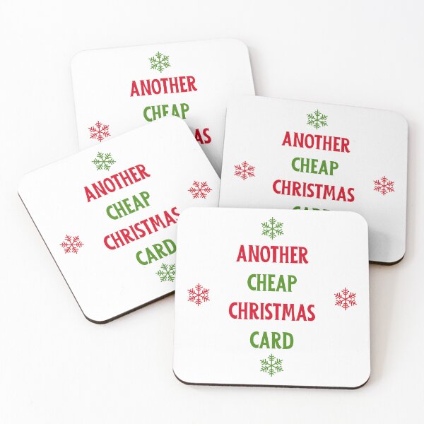 Item preview, Christmas Humor. Rude, Offensive, Inappropriate Christmas Card. Another Cheap Christmas Card. Red and Green designed and sold by That Cheeky Tee.