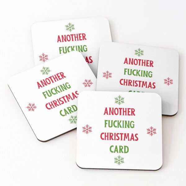 Item preview, Christmas Humor. Rude, Offensive, Inappropriate Sweary Christmas Card. Another Fucking Christmas Card. Red and Green designed and sold by That Cheeky Tee.