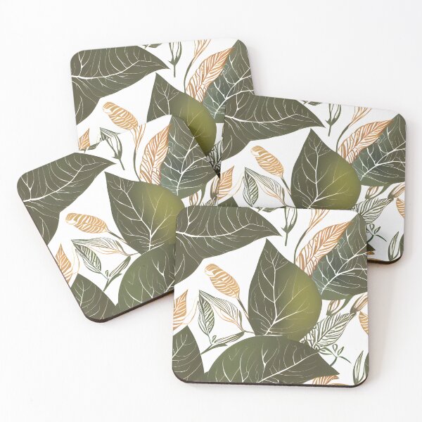 Item preview, tripical leaf floral pattern #2 designed and sold by supeart.