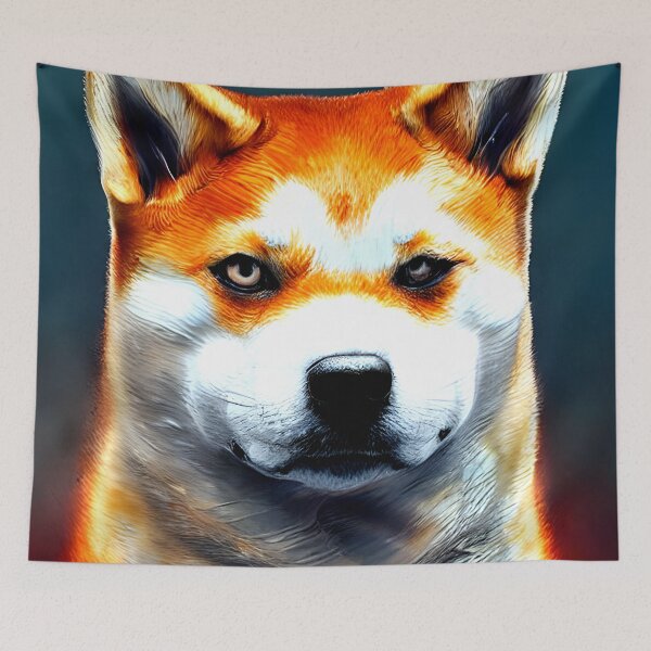 Item preview, Shiba Inu portrait - dog art painting #29 designed and sold by supeart.