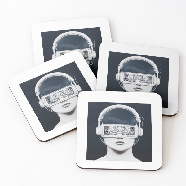 Item preview, Woman with headphones (Aesthetic design) designed and sold by Designsbychathu.