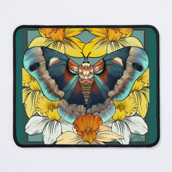 Item preview, Moth With Daffodils  designed and sold by Imagination by Mackenzie.