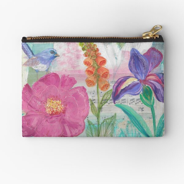 Item preview, Iris Garden with Peony and Blue Wren designed and sold by TheBowerbird.