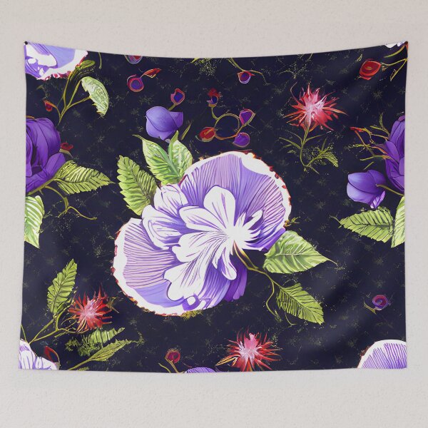 Item preview, Watercolor purple flowers, seamless pattern, garden art #2 designed and sold by supeart.