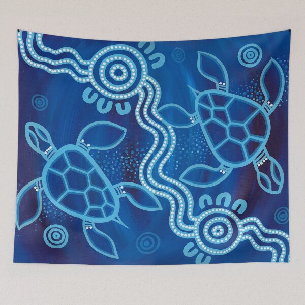 Item preview, Authentic Aboriginal Art - 2 Sea Turtles  designed and sold by HogarthArts.
