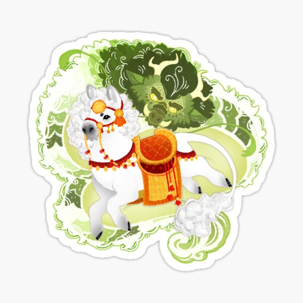 Aperçu de l'œuvre Bai Long Ma le cheval dragon blanc | Voyage vers l'ouest autocollant, épingle, chemise créée et vendue par Jroxs12pone.