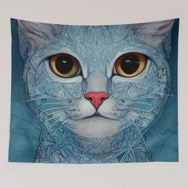 Item preview, cat portrait  painting #26 designed and sold by supeart.
