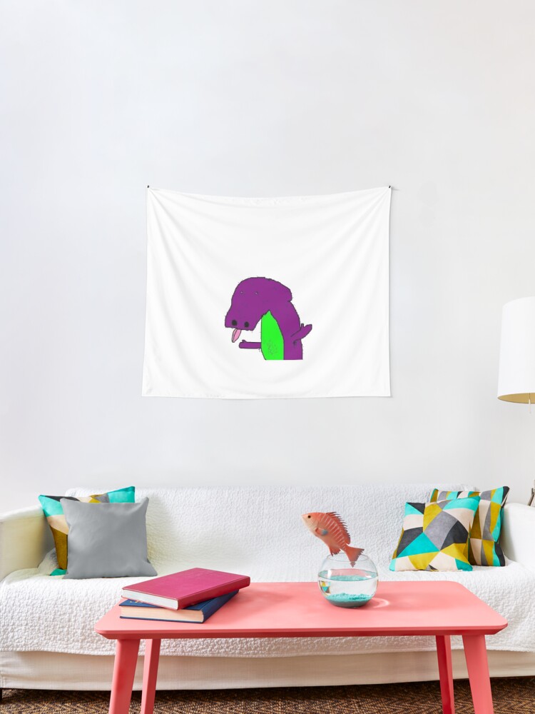 Dolan Duck Barney The Dionsaur Tapestry By Jackoconnortv Redbubble - barney pants roblox