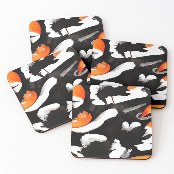 Item preview, Orange, Black and White Floral Abstract Design designed and sold by deniselynnimage.