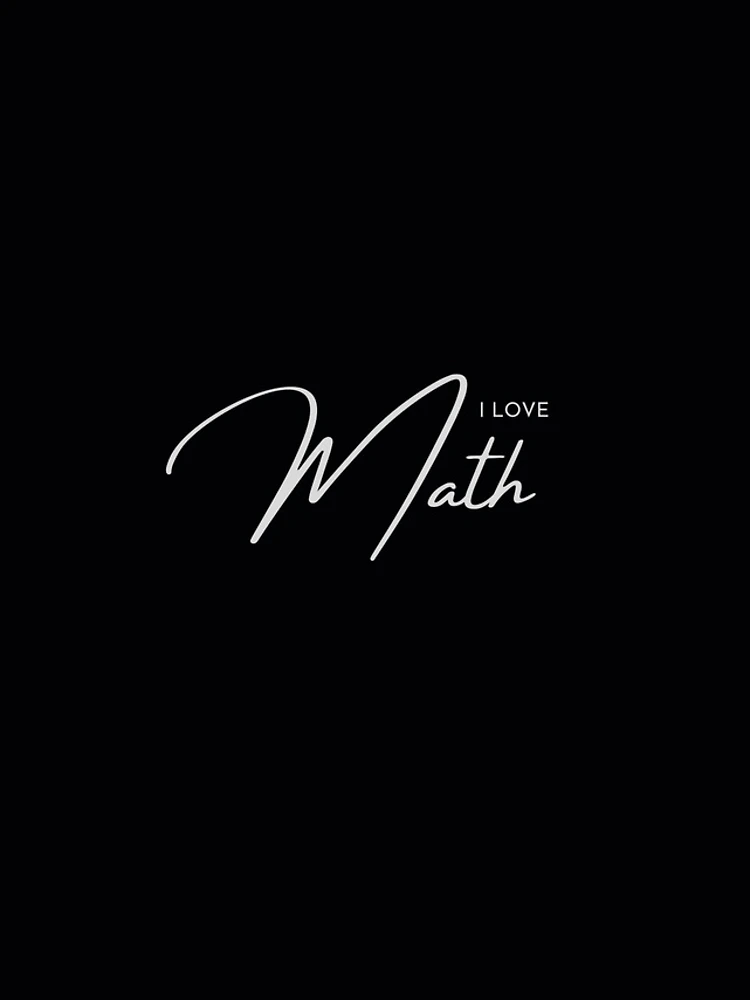 Thumbnail 4 of 4, iPhone Case, I Love Math Typography designed and sold by MathVerge.