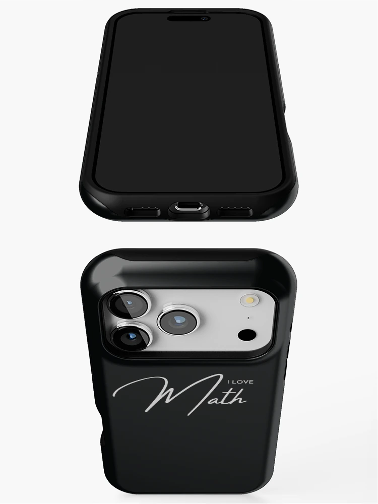 Thumbnail 3 of 4, iPhone Case, I Love Math Typography designed and sold by MathVerge.