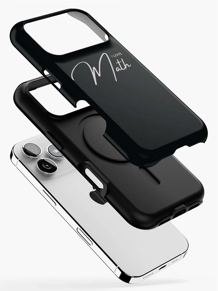 Thumbnail 2 of 4, iPhone Case, I Love Math Typography designed and sold by MathVerge.