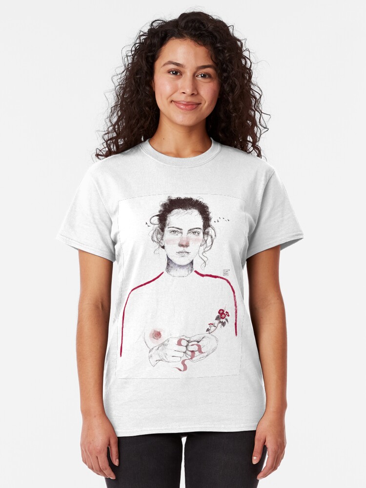 Alternate view of LA LUCHADORA by elenagarnu Classic T-Shirt