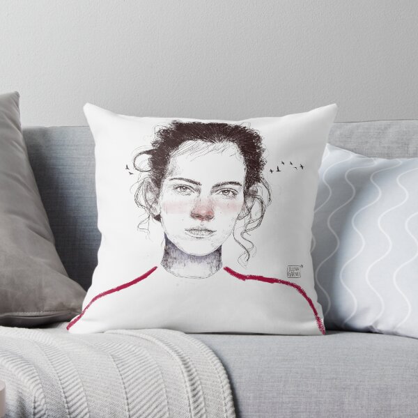 LA LUCHADORA by elenagarnu Throw Pillow