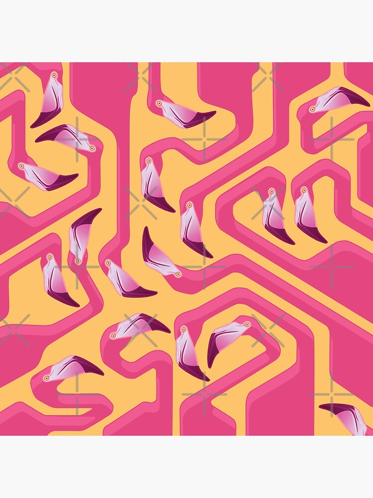 Disover Flamingo Maze Premium Matte Vertical Poster